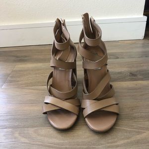 Steve Madden Leather Cage Heeled Sandal